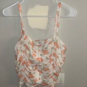 Floral Camisole - Orange and Green